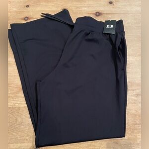 Under Armour Black Womens Tall Wide Leg Pants Athletic Athleisure Baggy XLT